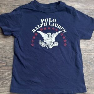 Polo by Ralph Lauren Blue and White Short Sleeve Tee